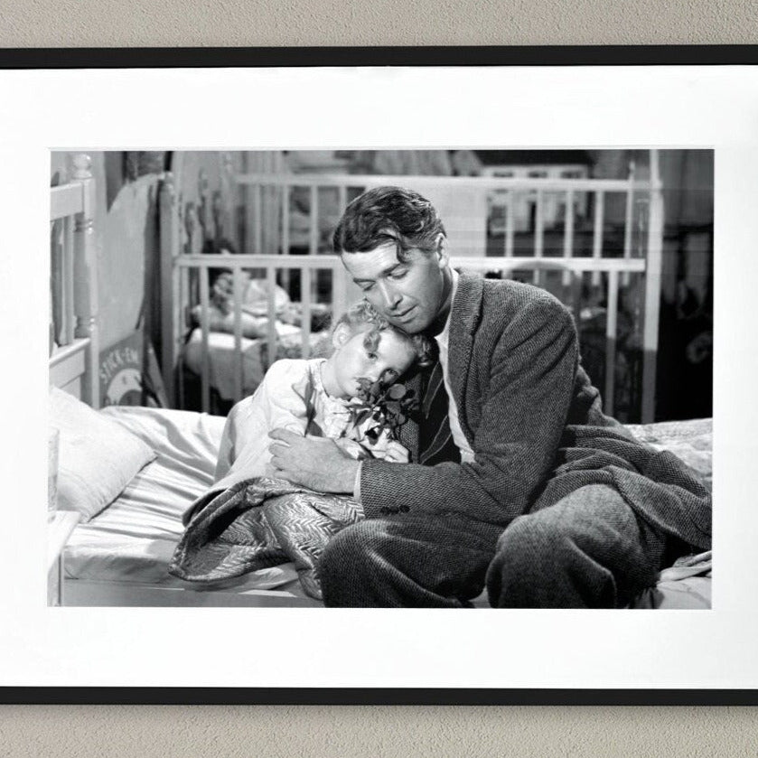 It's a Wonderful Life -- 8.5" x 11" Deluxe Art Print || Jimmy Stewart in Holiday Classic!