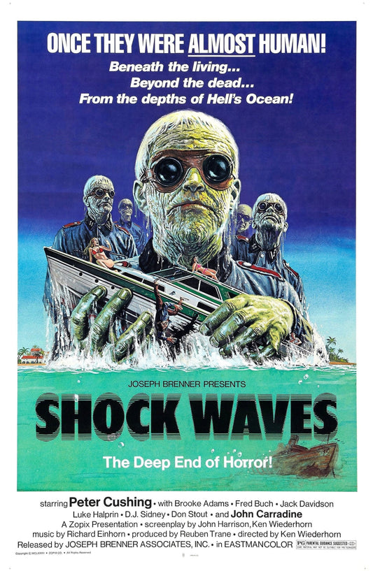 Shock Waves -- 11" x 17" Deluxe Poster Art Print || Aqua Fascist Zombies vs Stranded Island Survivors!