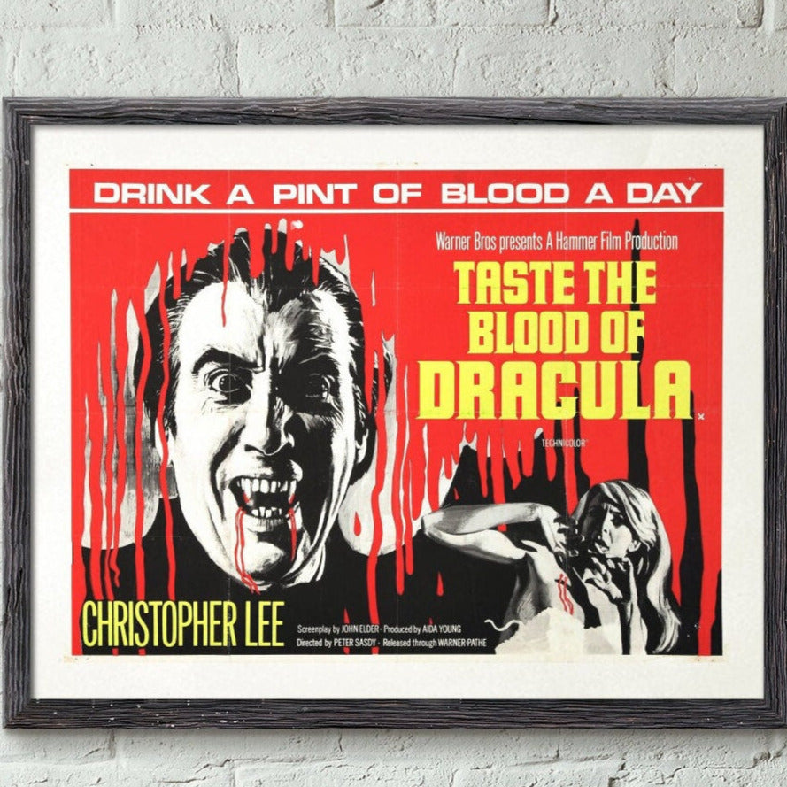 Taste the Blood of Dracula -- 11" x 17" Deluxe Poster Art Prints || Chris Lee as the Prince of Darkness!