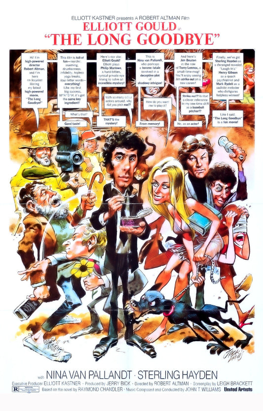 Long Goodbye, The  -- 11" x 17" Deluxe Poster Art Print w/ FREE SHIPPING || Elliott Gould vs Robert Altman's Cast of Crazies!