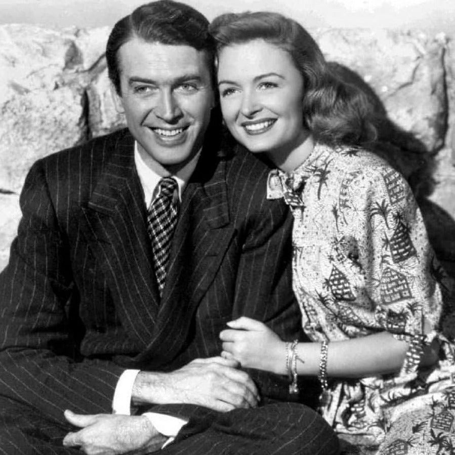 Jimmy Stewart and Donna Reed -- 8.5" x 11" Deluxe Art Print || It's A Wonderful Life!