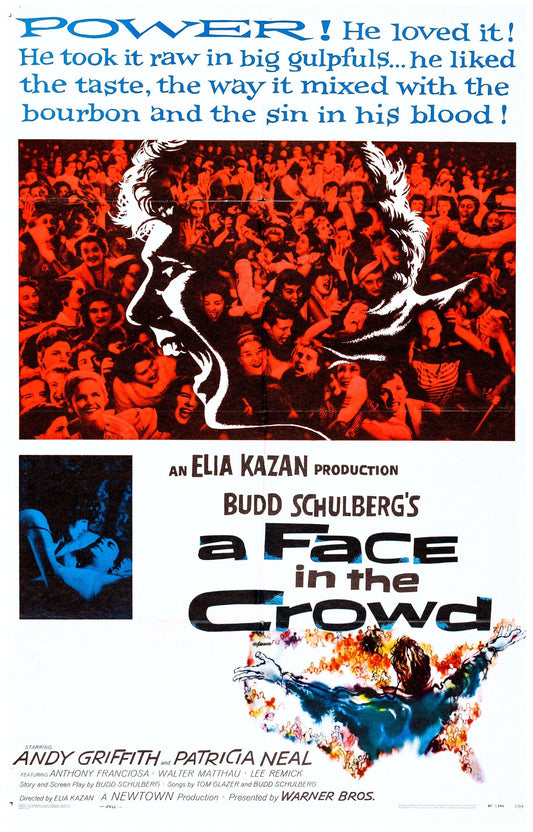 Face in the Crowd, A -- 11" x 17" Deluxe Poster Art Print || The Ultimate Cynical Cinematic Look at American Corruption!