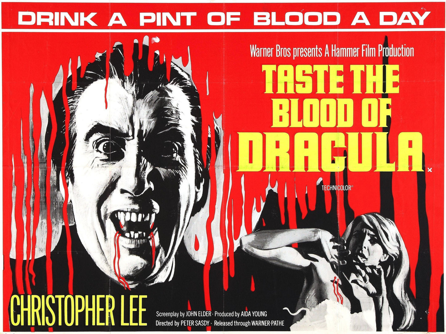 Taste the Blood of Dracula -- 11" x 17" Deluxe Poster Art Prints || Chris Lee as the Prince of Darkness!