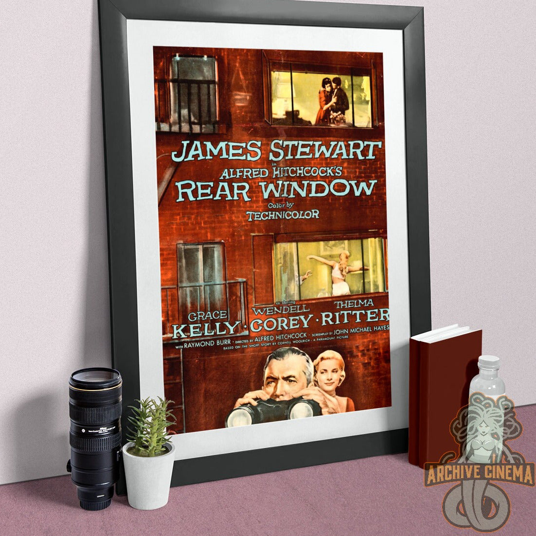 Rear Window -- 11" x 17" Deluxe Art Print || Jimmy Stewart and Grace Kelly Find a Killer!