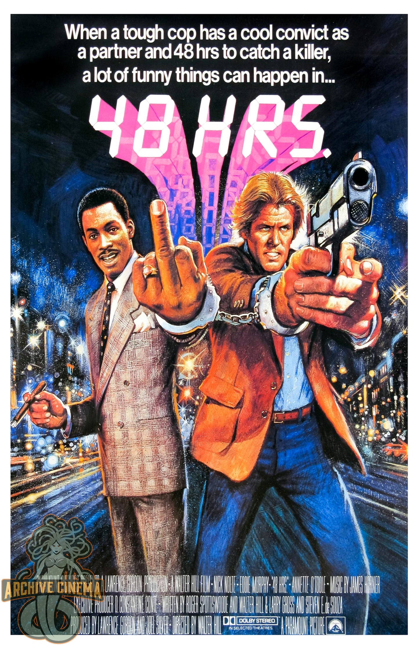 48 Hours -- 11" x 17" Deluxe Poster Art Print || Nick Nolte! Eddie Murphy! Directed by Walter Hill!