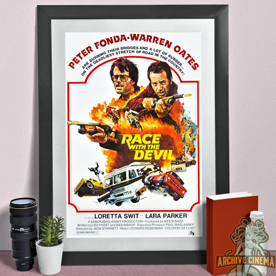 Race with the Devil -- 11" x 17" Deluxe Poster Art Print || Peter Fonda vs The Devil!