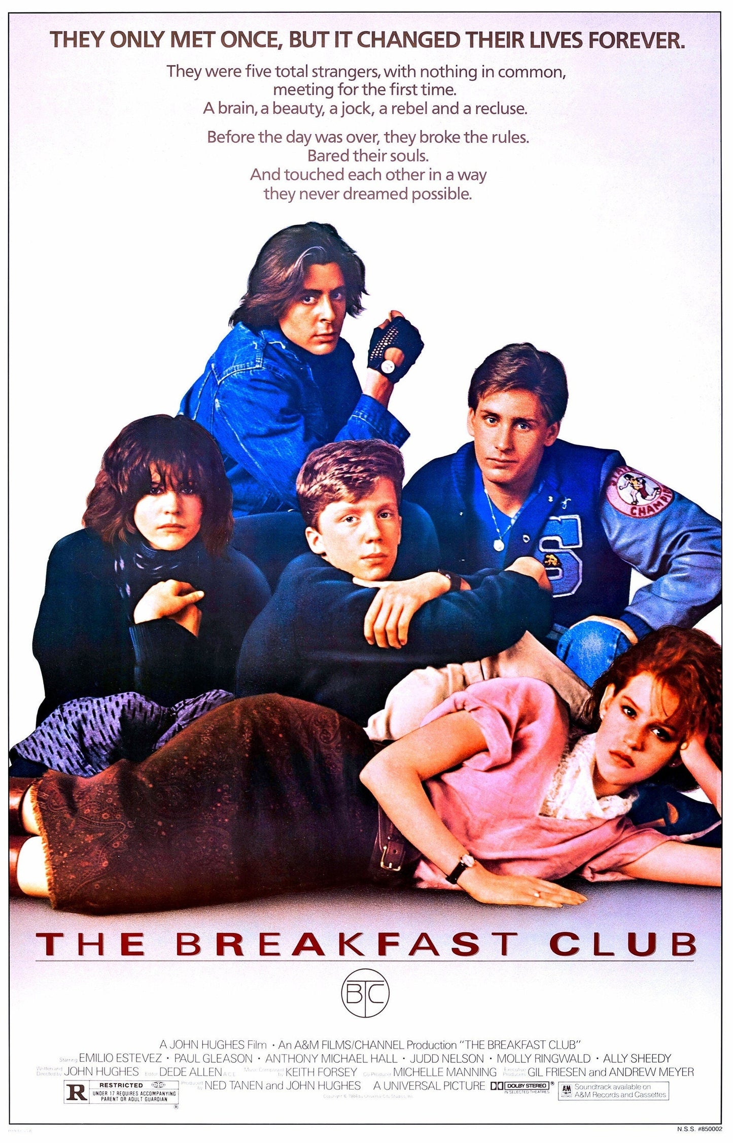 Breakfast Club, The -- Deluxe 11" x 17" Poster Art Print with Ally Sheedy and Molly Ringwald!