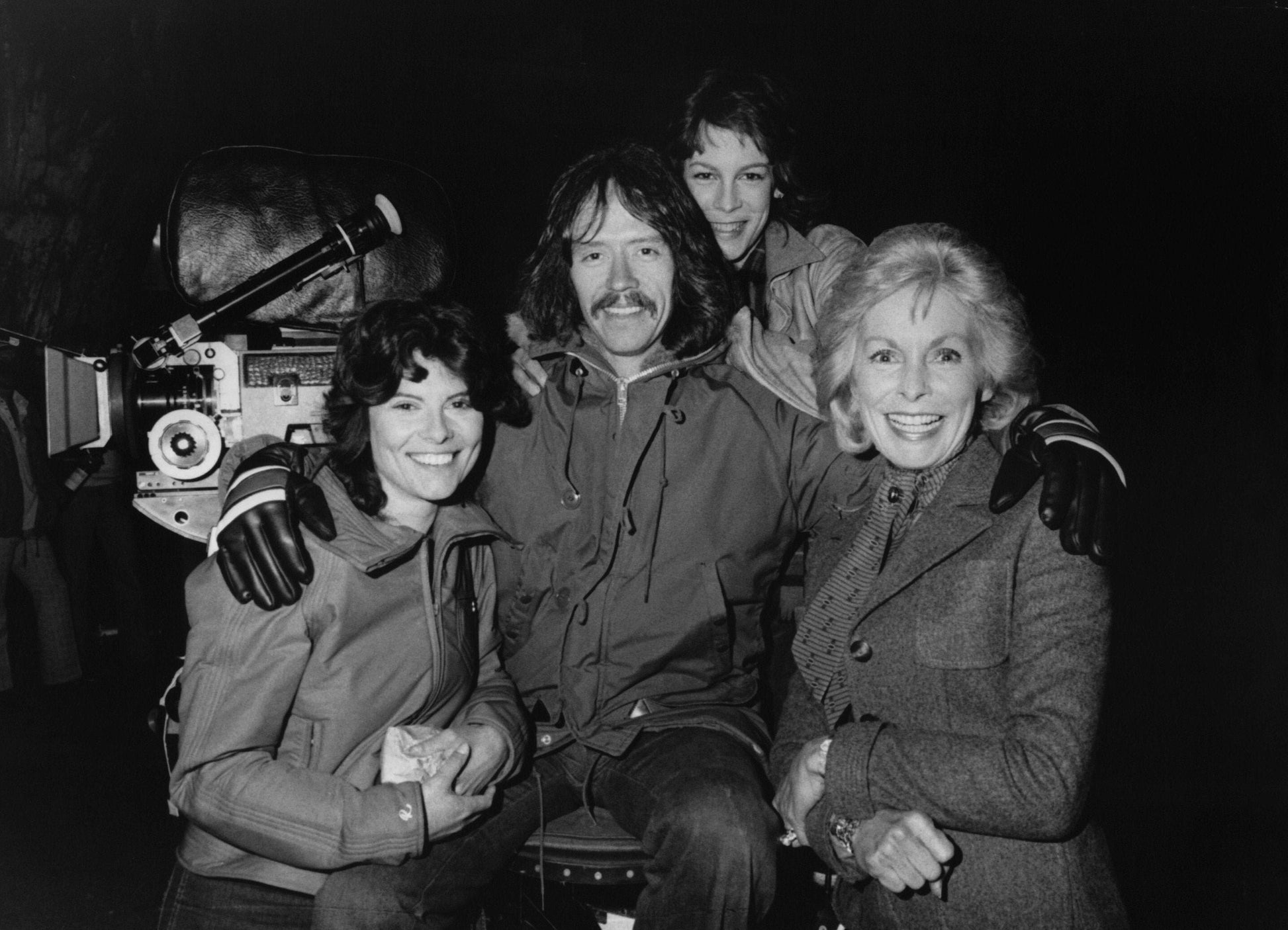 John Carpenter -- BTS on the Set of 'The Fog' Art Print || Adrienne Barbeau! Jamie Lee Curtis! Janet Leigh! John Carpenter!