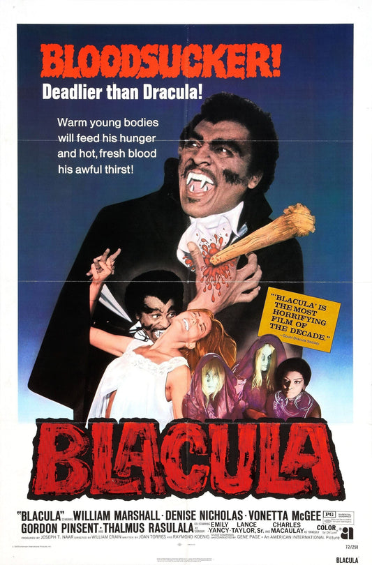 Blacula -- 11" x 17" Poster Art Print || He's Black from the Dead & Ready to Revenge!