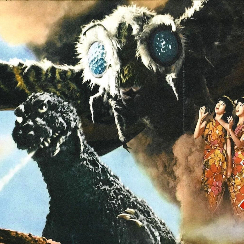 Godzilla vs the Sea Monster -- 11" x 17" Deluxe Poster Art Print || Godzilla! Mothra! The Mothra Twins! The Sea Monster!