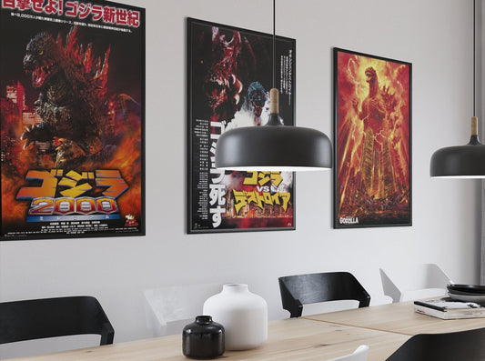 Godzilla: Smoke & Fire -- Set of Three Deluxe Poster Art Prints