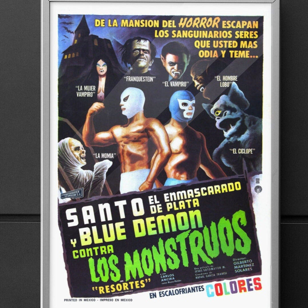 Blue Demon -- Set of Three 11" x 17" Deluxe Posters w/ FREE SHIPPING! || Lucha Libre Collector's Set!