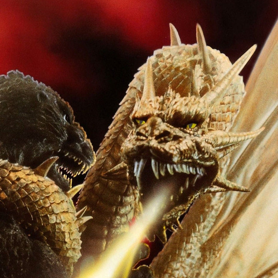 Godzilla vs King Ghidorah -- 11" x 17" Deluxe Poster Art Print || Godzilla vs the 3 Heads of Ghidorah!