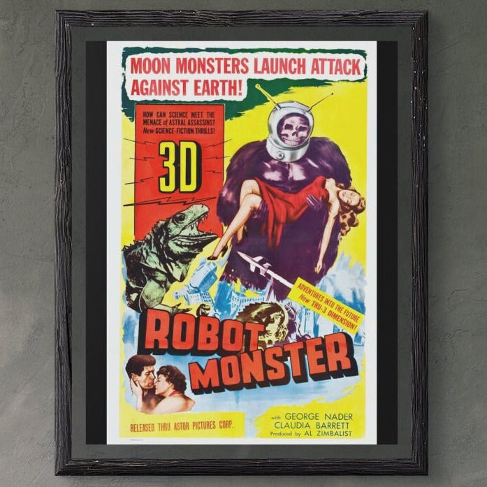 Robot Monster in 3-D 11" x 17" Deluxe Poster Art Print || Ro-Man vs Nuclear Human Survivors!