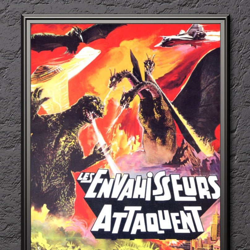 Destroy All Monsters -- 11" x 17" Deluxe Poster Art Print || Godzilla! King Ghidorah! Rodan! Kaiju Classic!