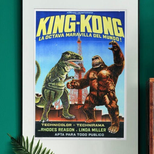 King Kong Escapes -- 11" x 17" Deluxe Poster Art Print || Kong Goes Ape in Classic Kaiju Graphic!