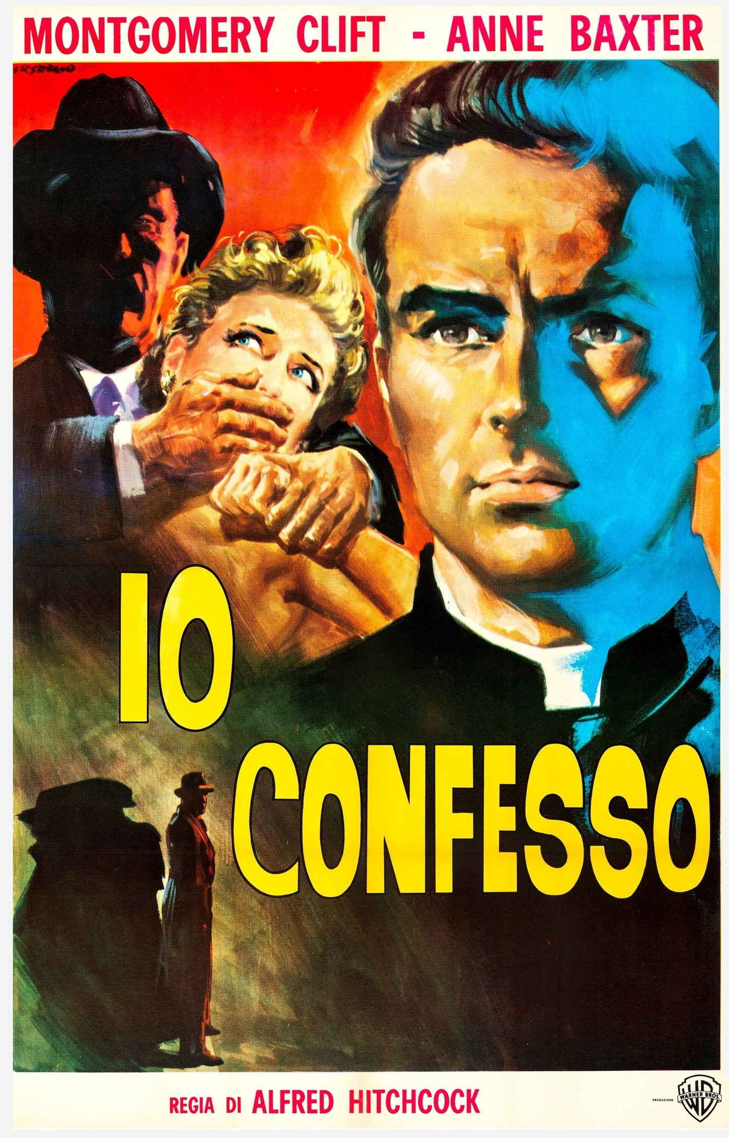 I Confess -- Deluxe 11" x 17" Poster Art Print || Hitchcock and Montgomery Clift!