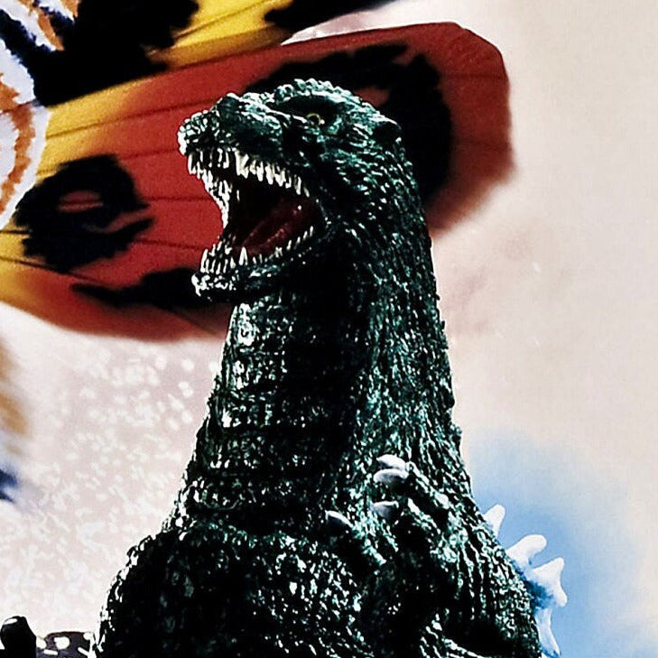 Godzilla vs Mothra -- 11" x 17" Deluxe Poster Art Print || Godzilla! Mothra! Kaiju Monster Showdown!