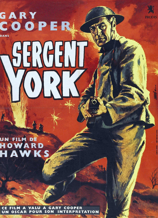 Sergeant York -- 11" x 17" Deluxe Poster Art Print || Gary Cooper as WW1 Pacifist Soldier Hero!