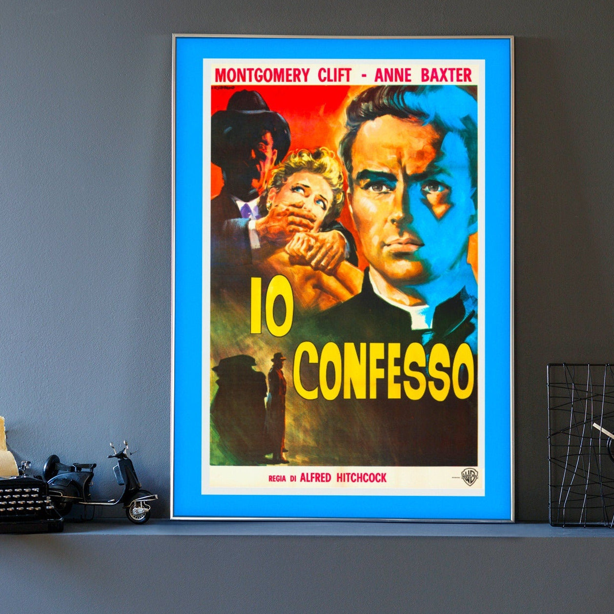 I Confess -- Deluxe 11" x 17" Poster Art Print || Hitchcock and Montgomery Clift!