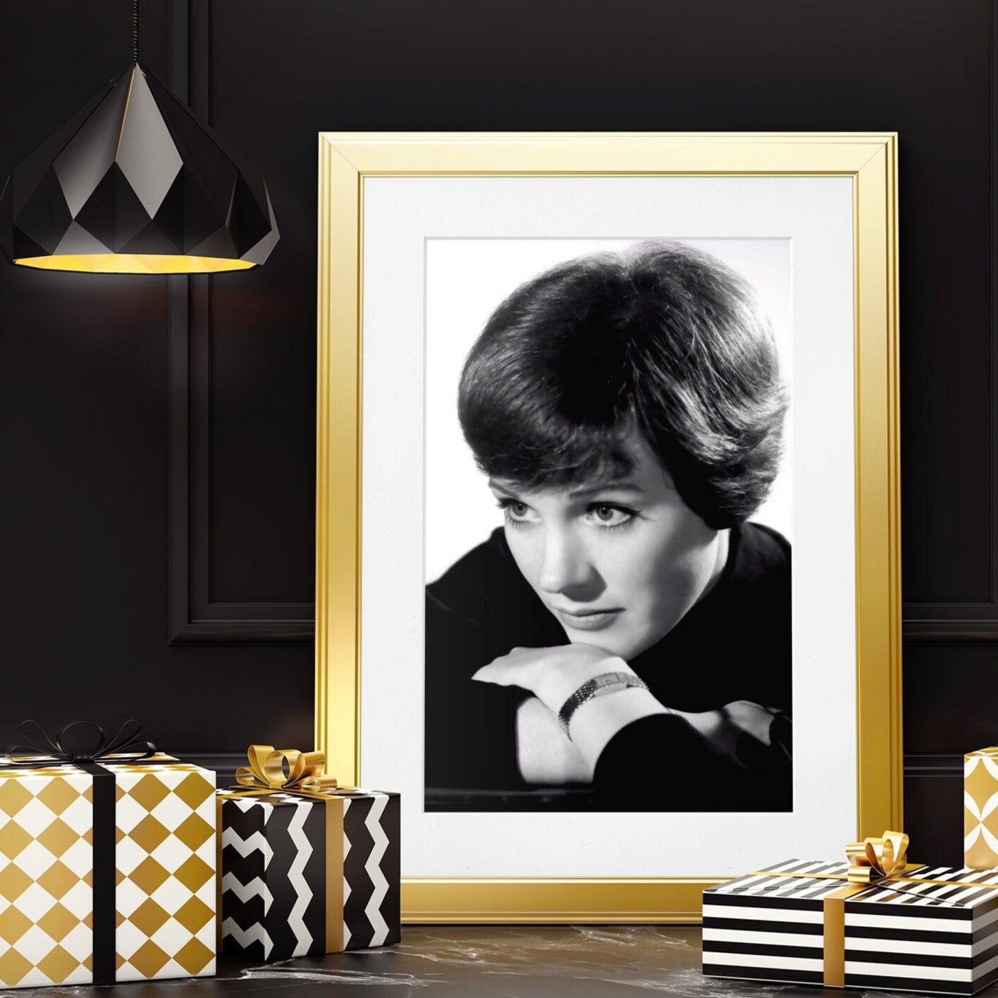 Julie Andrews -- 8.5" x 11" Deluxe Art Print || Contemplative Younger Julie Andrews!