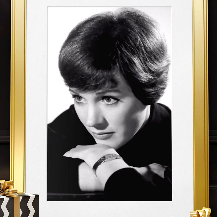 Julie Andrews -- 8.5" x 11" Deluxe Art Print || Contemplative Younger Julie Andrews!