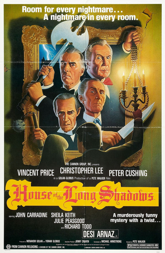 House of Long Shadows -- 11" x 17" Deluxe Poster Art Print || Chris Lee! Peter Cushing! John Carradine! Vincent Price!