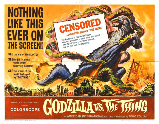 Godzilla vs the Thing -- 8.5" x 11" Deluxe Art Print || Godzilla! Mothra!