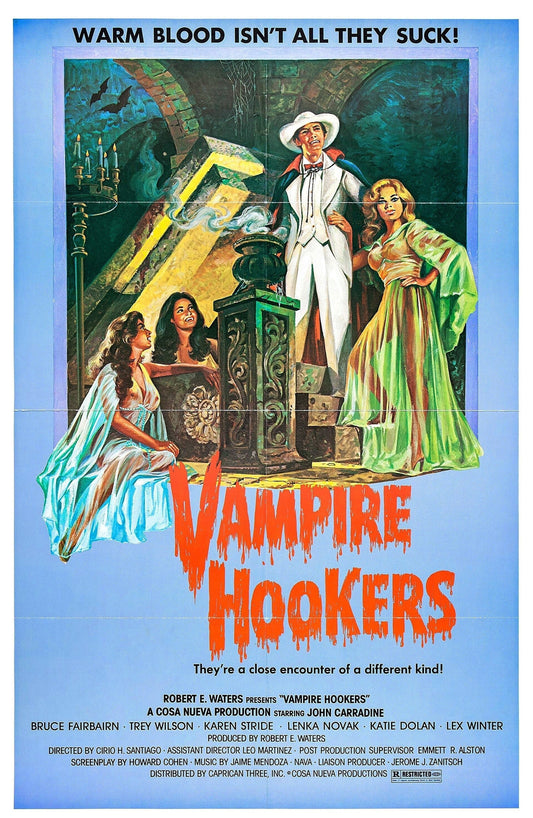 Vampire Hookers -- 11" x 17" Deluxe Poster Art Print || John Carradine as Count Dracula!