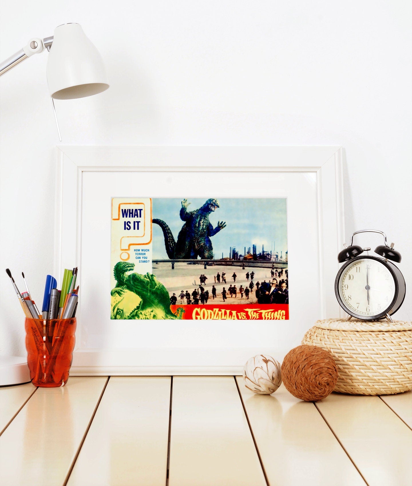 Godzilla vs the Thing -- 8.5" x 11" Art Print || Godzilla Raids the Shoreline!