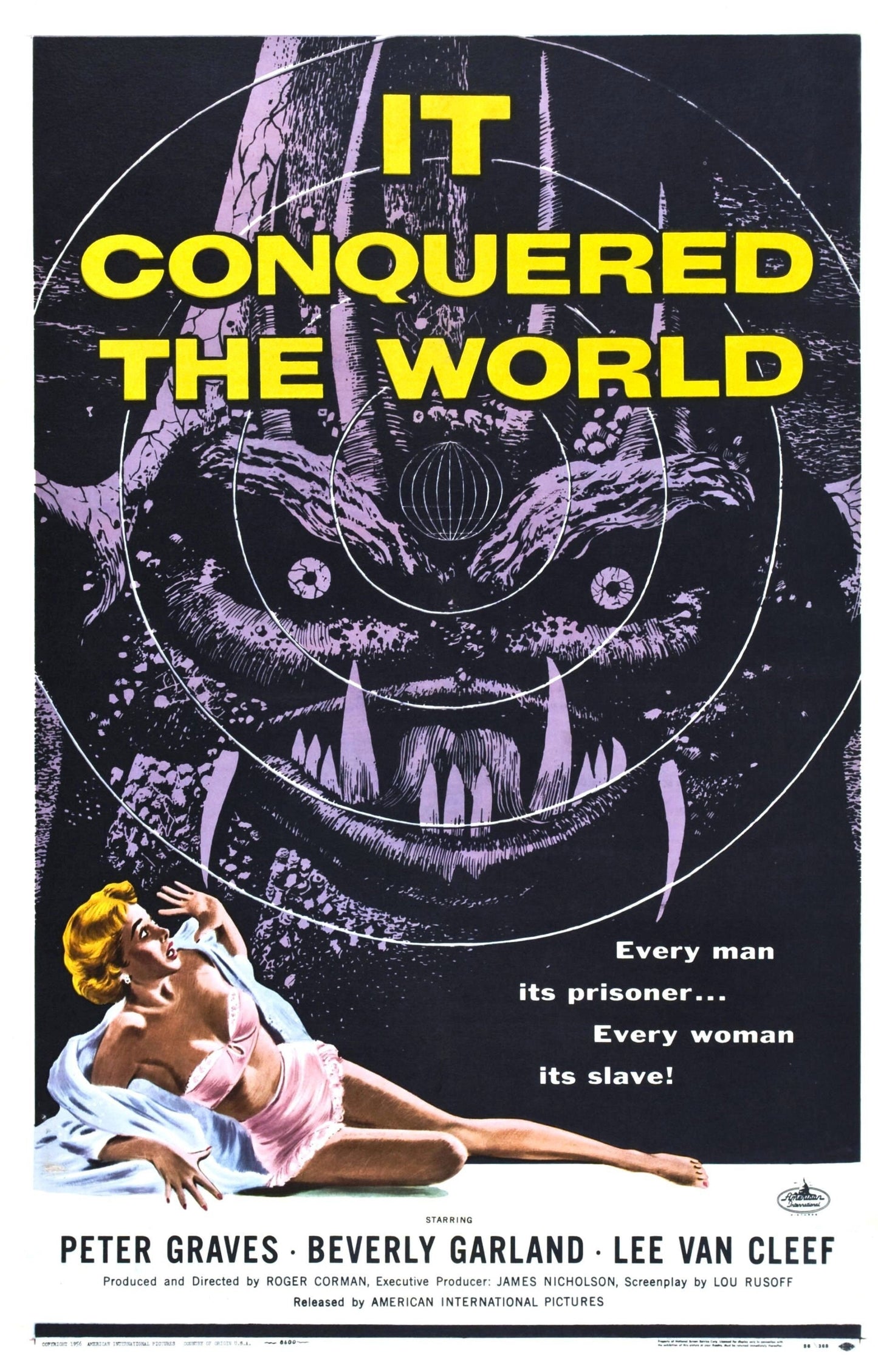 It Conquered the World -- 11" x 17" Poster Art Print || Early Roger Corman Drive-In Madness! Peter Graves! Beverly Garland! Lee Van Cleef!