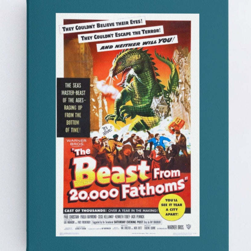 Beast from 20,000 Fathoms -- Deluxe 11" x 17" Poster Art Print || Ray Harryhausen Beast in Stop Motion SF Classic!