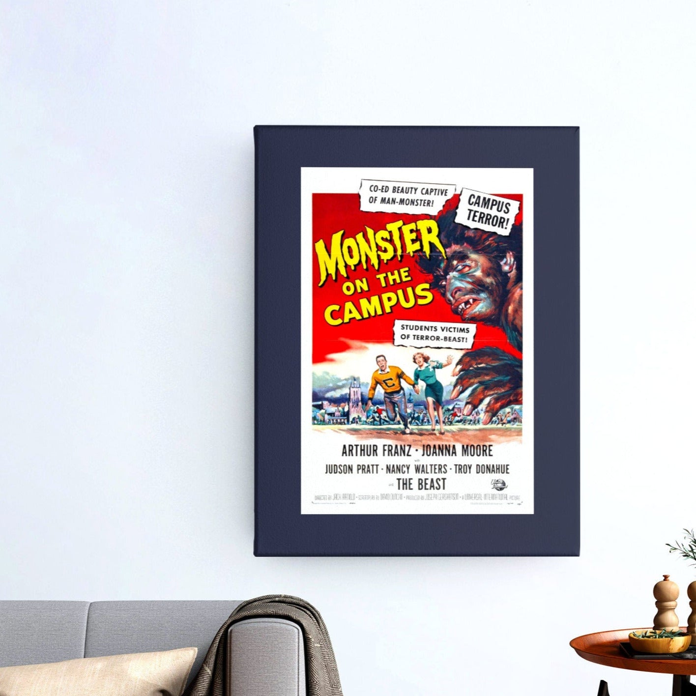 Monster on the Campus -- Deluxe 11" x 17" Poster Art Print || Classic 1950s Mad Doctor Movie Poster!