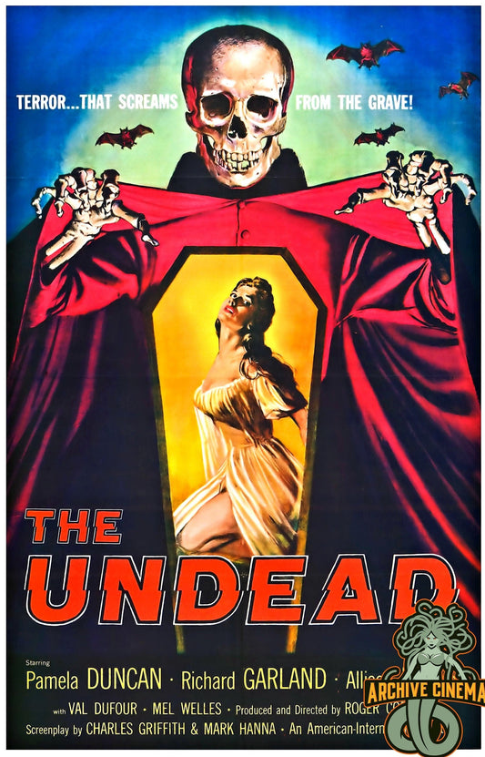 Undead, The -- Deluxe 11" x 17" Poster Art Print || Roger Corman! Spooky, Scary Skeletons!