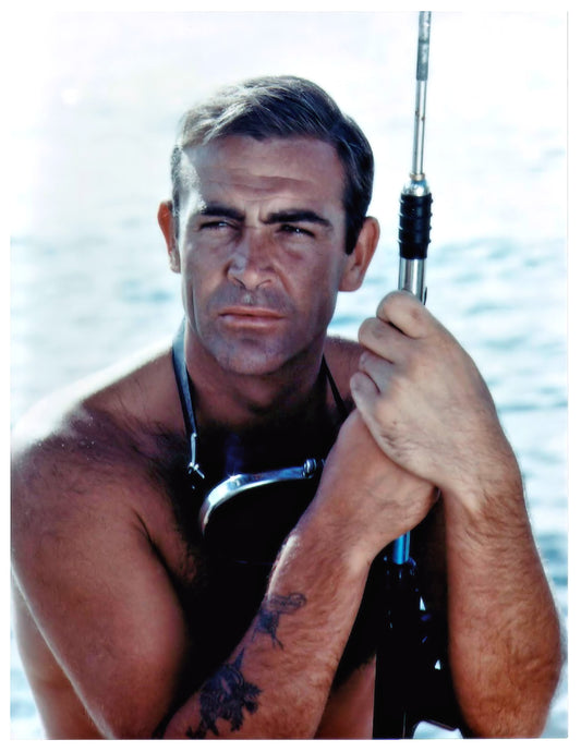 Sean Connery as 007 in 'Thunderball' -- Deluxe 8.5" x 11" Art Print of James Bond vs Largo the Underwater Madman!