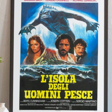 Island of the Fishmen -- 11" x 17" Deluxe Poster Art Print | Barbara Bach! Joseph Cotton! Swarming Fishmen!