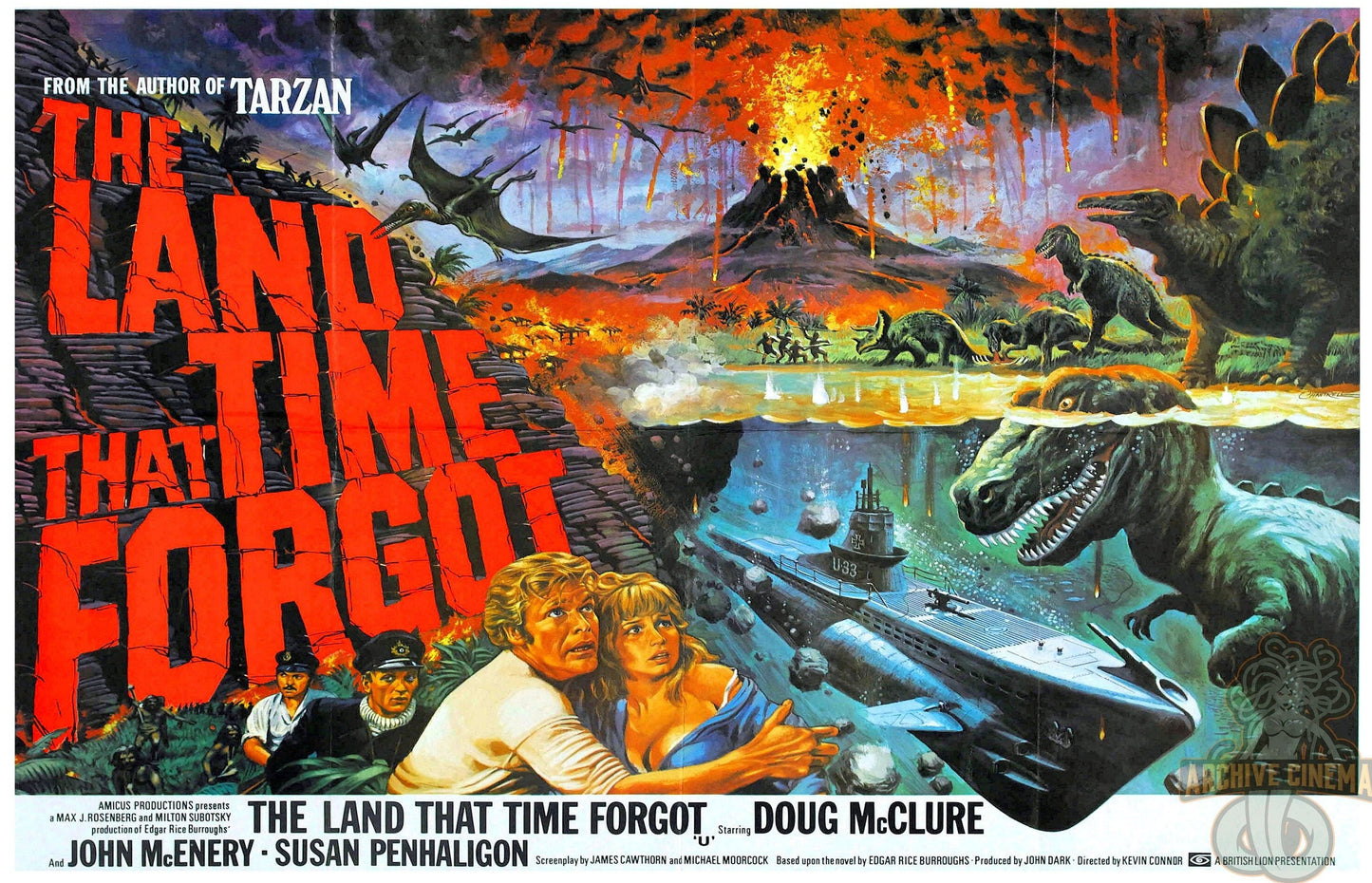 Land That Time Forgot, The -- Deluxe 11" x 17" Poster Art Print | Doug McClure! Edgar Rice Burroughs' Adaptation! Dinosaurs!