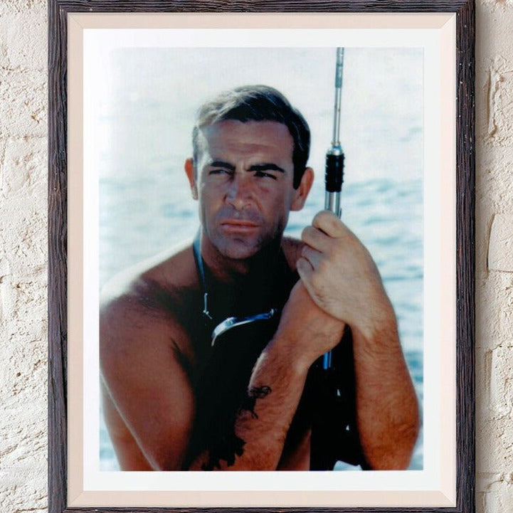 Sean Connery as 007 in 'Thunderball' -- Deluxe 8.5" x 11" Art Print of James Bond vs Largo the Underwater Madman!