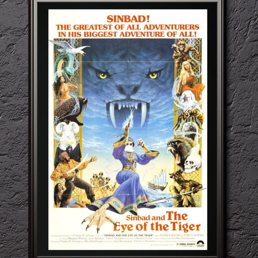 Sinbad & the Eye of the Tiger -- 11" x 17" Deluxe Poster Art Print || Ray Harryhausen Stop Motion!