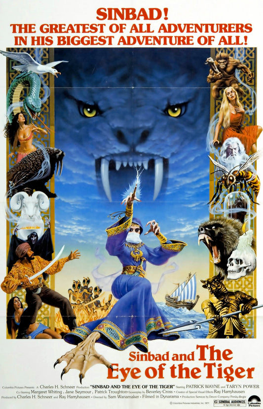 Sinbad & the Eye of the Tiger -- 11" x 17" Deluxe Poster Art Print || Ray Harryhausen Stop Motion!