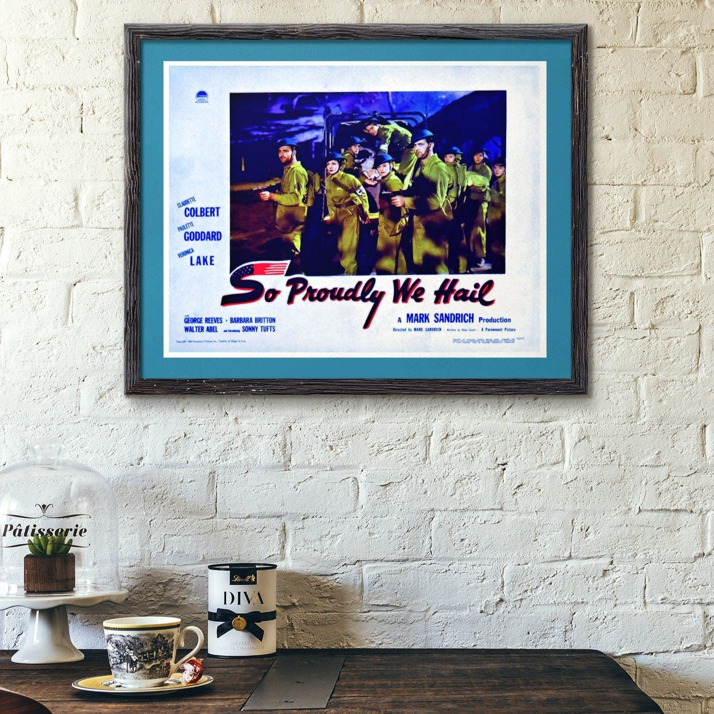 So Proudly We Hail -- 8.5" x 11" Art Print || Soldiers Huddled Before WW2 Combat! Somber, but Respectful, Wall Decor!