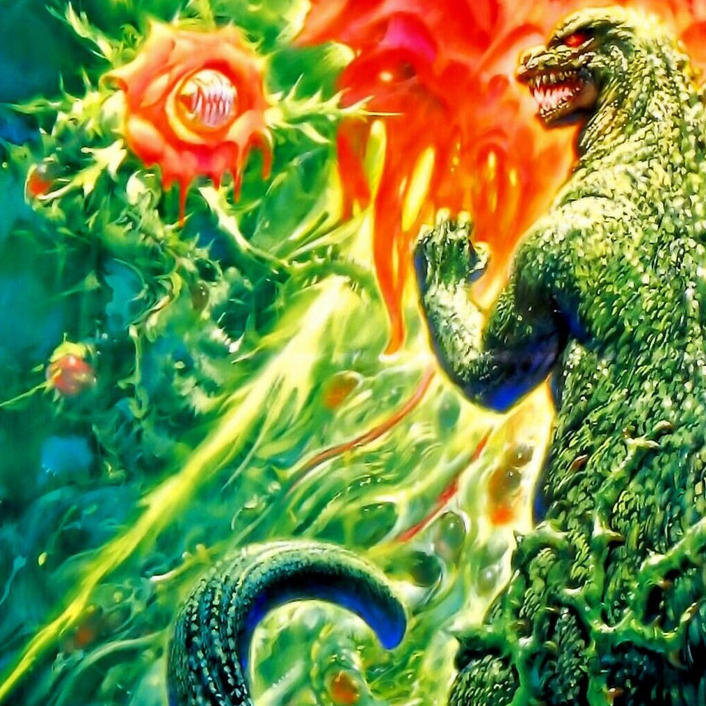 Godzilla vs Biollante -- Deluxe 11" x 17" Poster Art Print || Spectacular Kaiju Action! Godzilla! Biollante! Who Wins? Who... DIES?